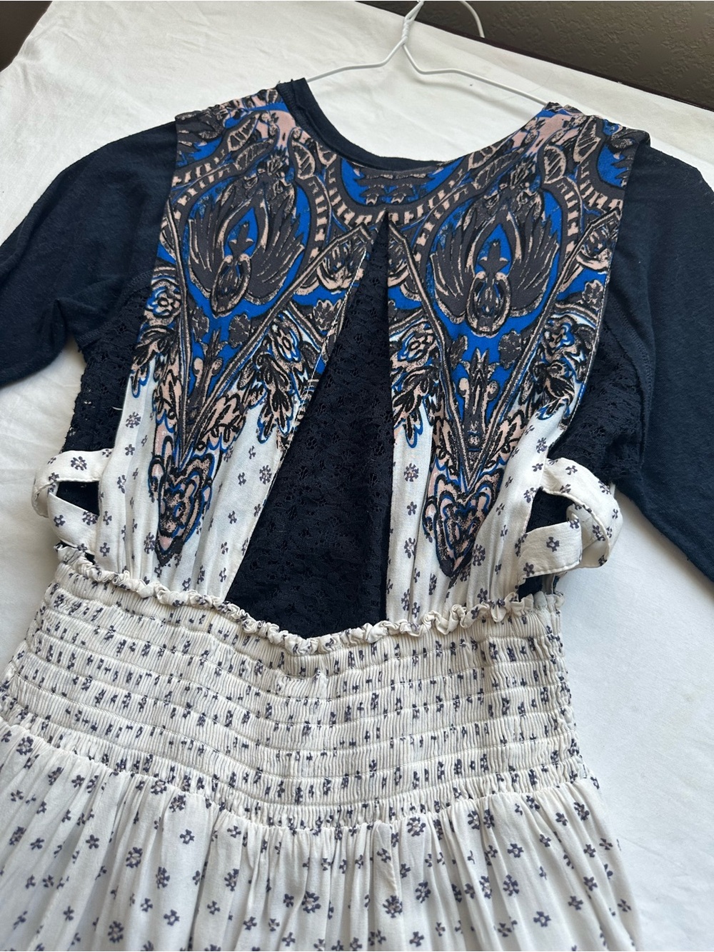 Free People Boho Plunge Smocked Sundress with Deep Pockets M - Picture 9 of 14